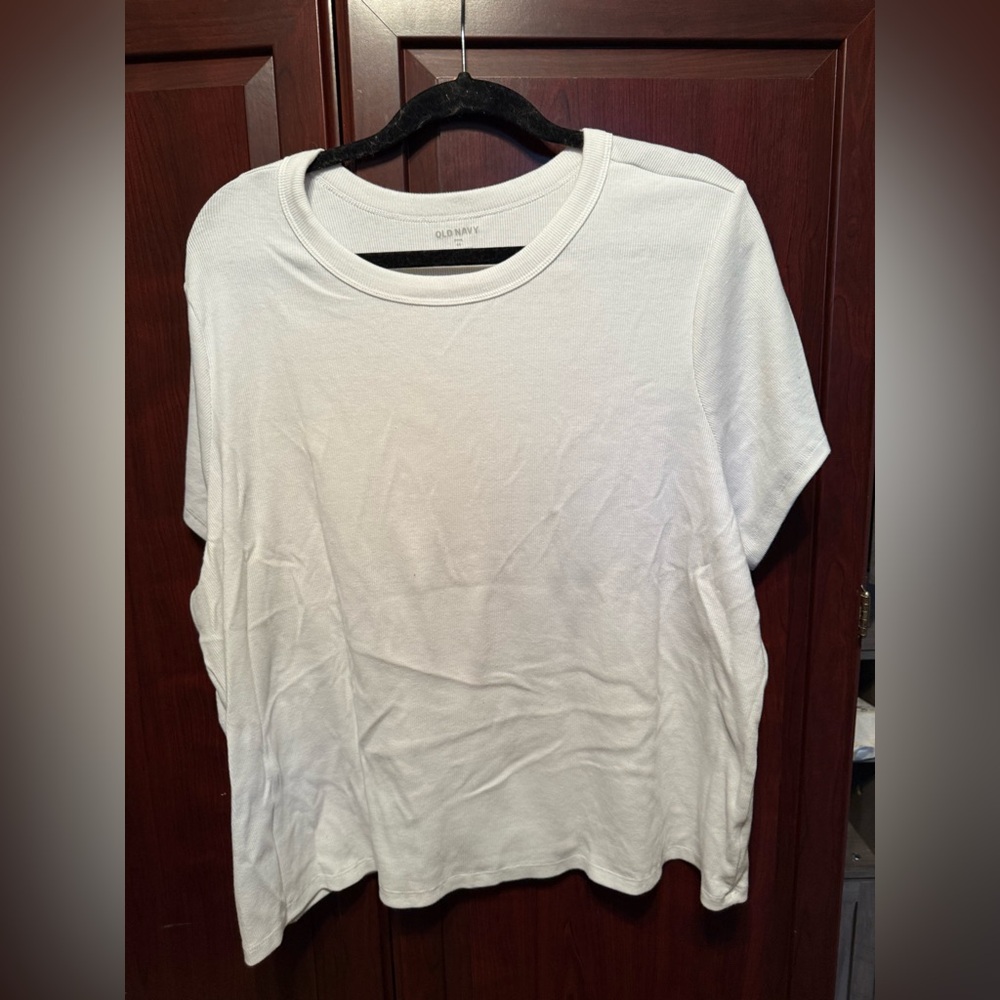 Old Navy White Boxy Short Sleeve T-Shirt